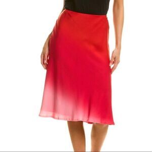 KOBI HALPERIN Randi Ombre A-line Skirt In Pink Pattern XL MSRP $358